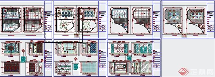 浅渡KTV室内包房装修设计CAD施工图(4)