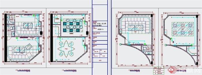 浅渡KTV室内包房装修设计CAD施工图(5)