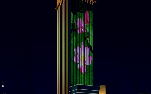 LED楼体亮化设计——珠海横琴国贸大厦亮化设计