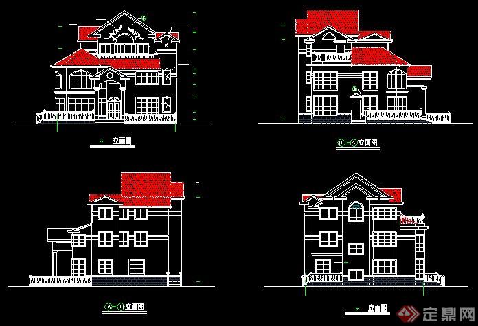 55套别墅建筑设计施工图（含效果图）(5)