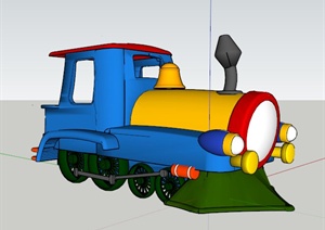 玩具火车头设计SU(草图大师)模型