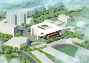 某大学校园规划与体育馆建筑设计JPG方案图