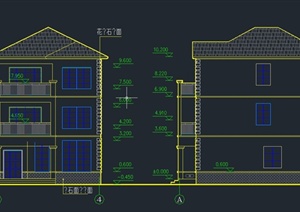 3层别墅自建房设计CAD施工图（建筑含结构施工图）