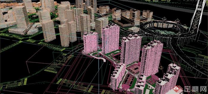 现代某城市高层综合建筑设计3DMAX模型(3)