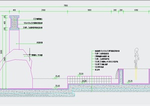 园林景观节点水池设计CAD详图