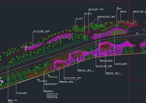某滨河绿化带规划设计CAD方案图