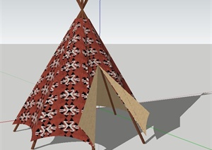 现代风格小帐篷设计SU(草图大师)模型