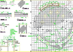 园林景观老年活动区设计CAD施工图