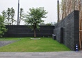 青砖墙,草坪,地面铺装,树池,景观树,住宅景观