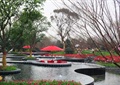 景观水池,喷泉水池,遮阳伞,树池,树枝