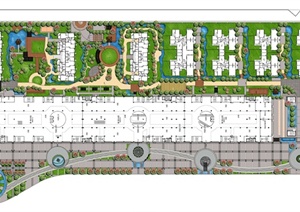 新港地产某小区景观规划设计PSD彩色平面图