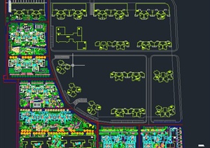 太阳小区植物配置(乔木灌木地被）设计CAD施工图