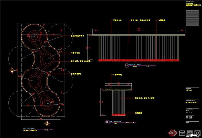 室内装饰四款服务台设计方案图(2)
