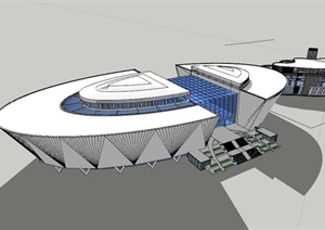 两个体育馆建筑设计SU(草图大师)模型