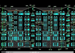 某七层联排洋房建筑设计CAD施工图