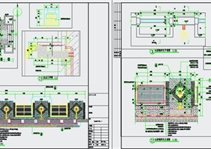 园林景观节点吐水景墙设计CAD施工图
