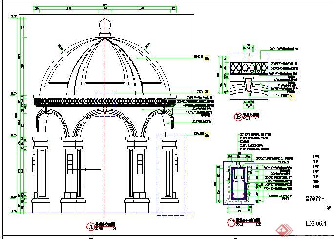 欧式景观亭设计CAD详图(1)