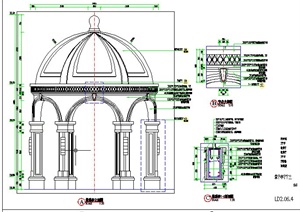 欧式景观亭设计CAD详图
