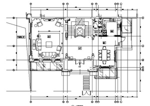 法式+中式风格四层别墅室内设计施工图