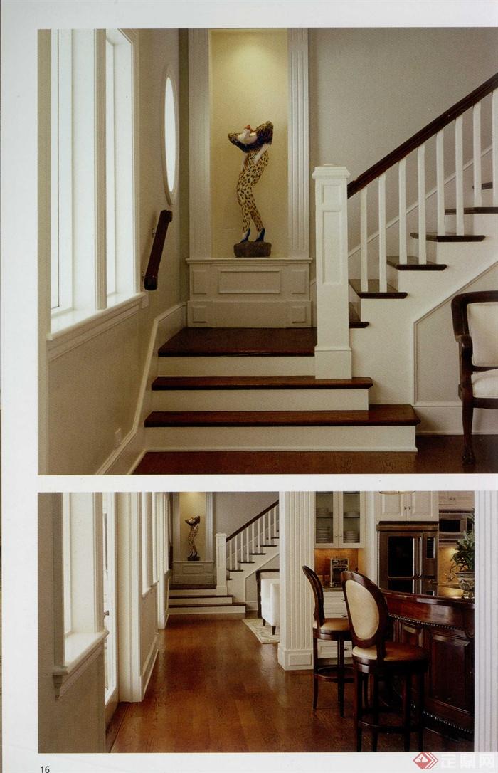 楼梯,栏杆,陈设品,椅子,木地板