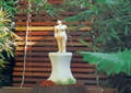 雕塑小品,木栈道,木栏杆,庭院景观