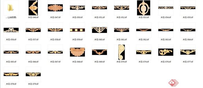 28张木纹雕花材质贴图tif格式(5)