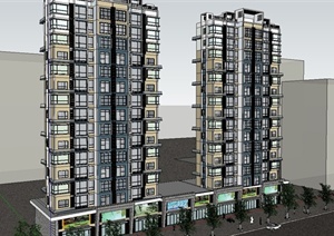 商业高层住宅SketchUp模型