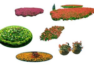 园林景观设计素材花坛设计PSD图