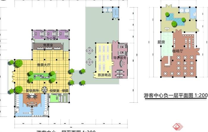 某风景区游客中心驿站建筑设计CAD方案图+JPG效果图+SU模型(5)