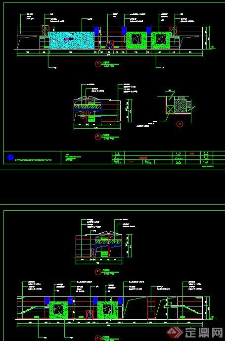 现代某大学体育馆室内装修设计CAD施工图(2)