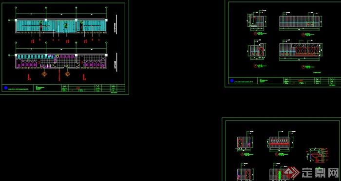 现代某大学体育馆室内装修设计CAD施工图(5)