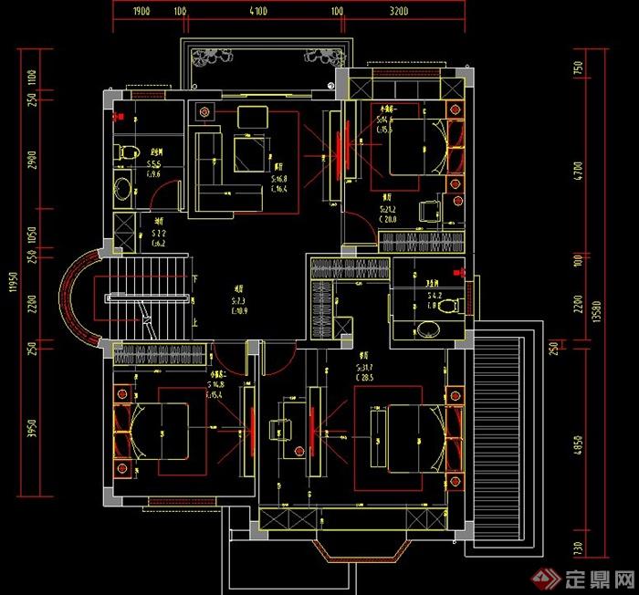 某欧式风格住宅空间家装设计CAD施工图(1)