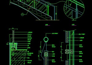 现代某建筑节点楼梯设计CAD施工图