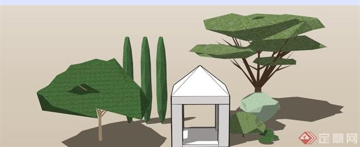 70个植物树木SU素材模型(4)