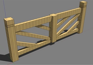 SketchUp景观模型及物件之栏杆围墙
