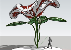 花朵植物雕塑小品SU(草图大师)模型
