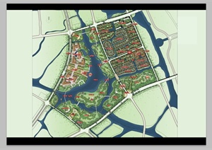 某城市概念规划总图psd图