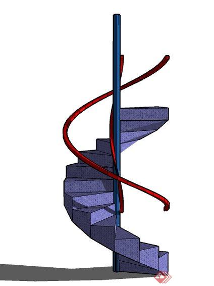 40款建筑构件楼梯设计su模型(1)