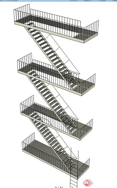 40款建筑构件楼梯设计su模型(3)
