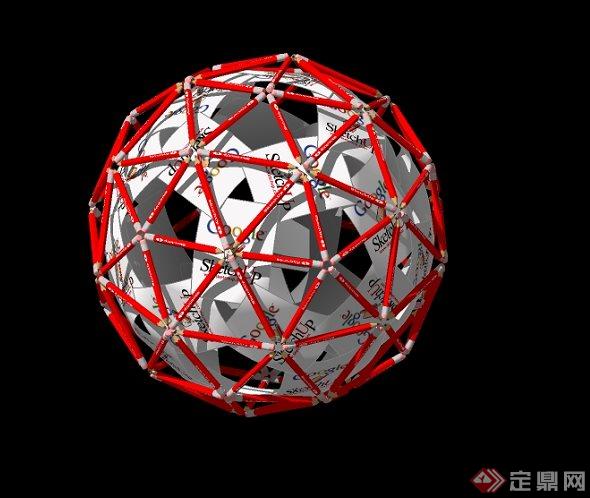 球体建筑、小品su模型(3)