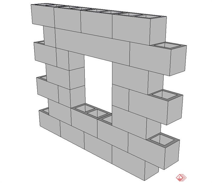65款 建筑构件墙体设计SU模型(4)