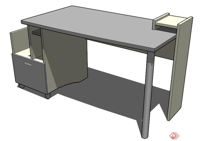 办公桌椅、文件柜家具su模型(3)