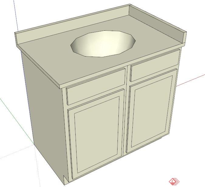 办公桌椅、文件柜家具su模型(1)