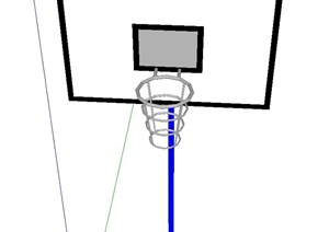 现代某篮球场篮球架设计SU(草图大师)模型