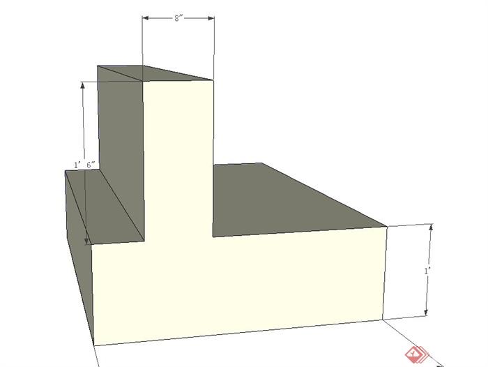 18款建筑构 墙脚设计SU模型(2)