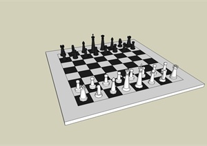 国际象棋设计SU(草图大师)模型