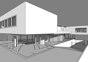 达尔雅瓦别墅住宅建筑SU(草图大师)模型