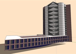 某高层商业楼建筑SU(草图大师)模型