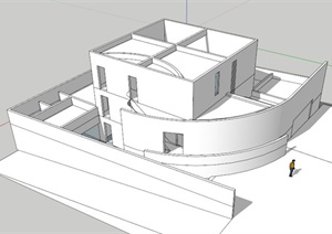 某现代简约住宅小屋建筑设计SU(草图大师)模型