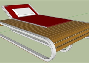 园林景观户外躺椅设计SU(草图大师)模型
